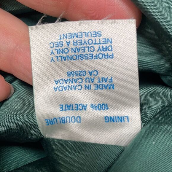 Danier Leather Genuine Suede Leather Emerald Green Halter Bodycon Mini Dress - Picture 8 of 8